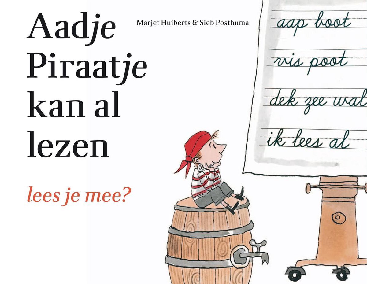 Aadje Piraatje kan al lezen