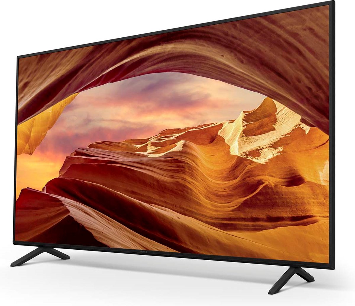 Sony TV LED - KD-55X75WL, 55 pulgadas, Procesador X1 4K, Google TV, HDR, Soporte de 2 posiciones - Zwart