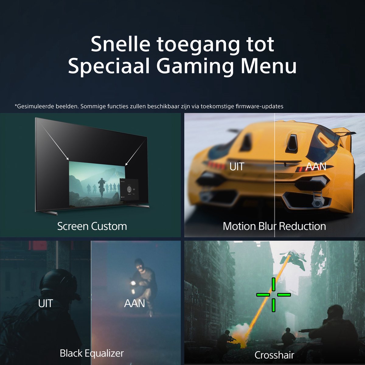 Sony TV LED - KD-55X75WL, 55 pulgadas, Procesador X1 4K, Google TV, HDR, Soporte de 2 posiciones - Zwart