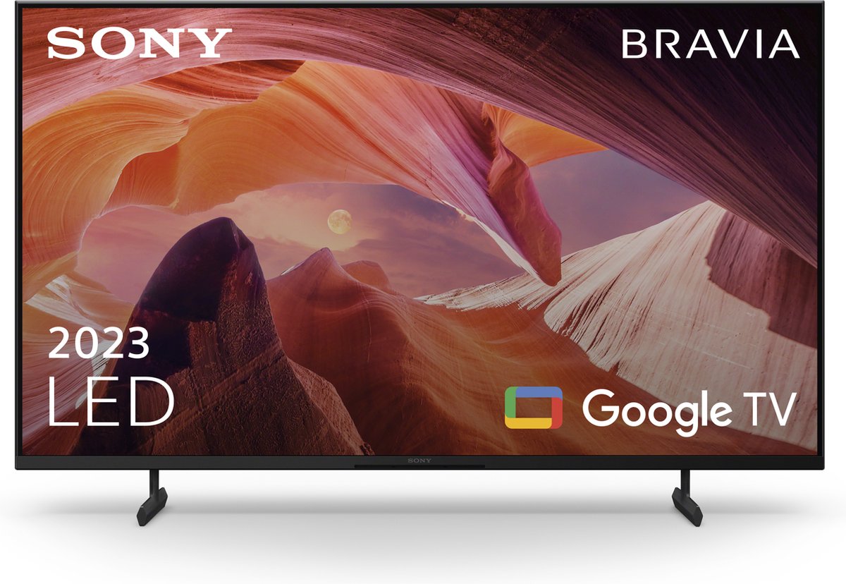 Sony TV LED - KD-43X80L, 43 pulgadas, Procesador X1 4K, Triluminos Pro, Google TV, HDR - Zwart