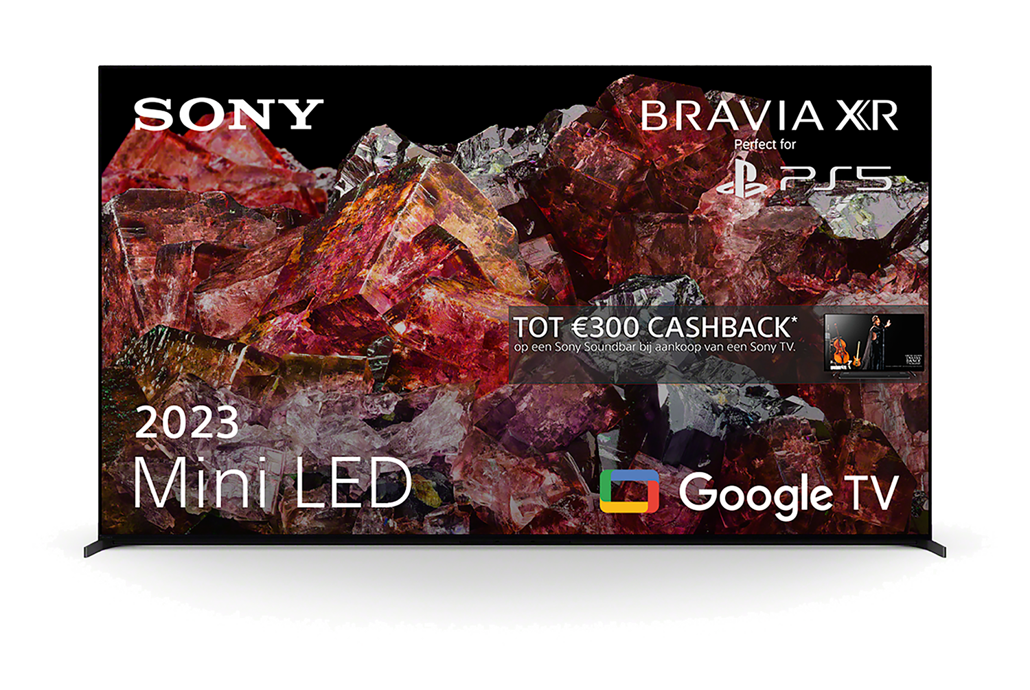 Sony - TV LED 164 Cm (65") BRAVIA XR-65X95L, UHD 4K HDR, Smart TV, Google TV - Zwart