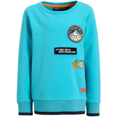 Orange stars Sweater - Blauw