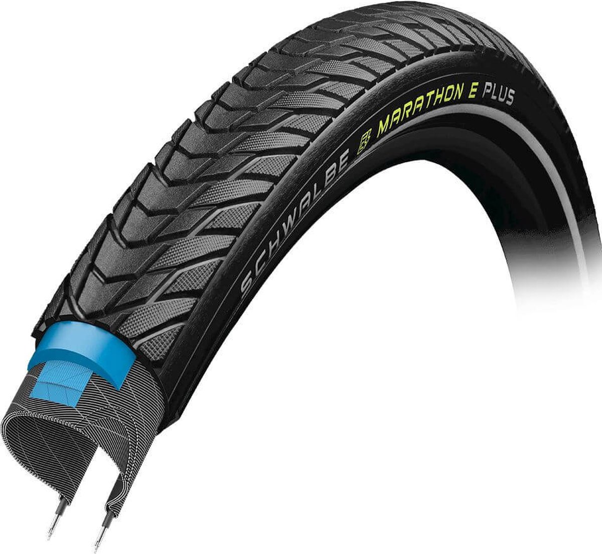 Schwalbe buitenband Marathon E-Plus 28 x 1.75 (47-622) RS - Zwart