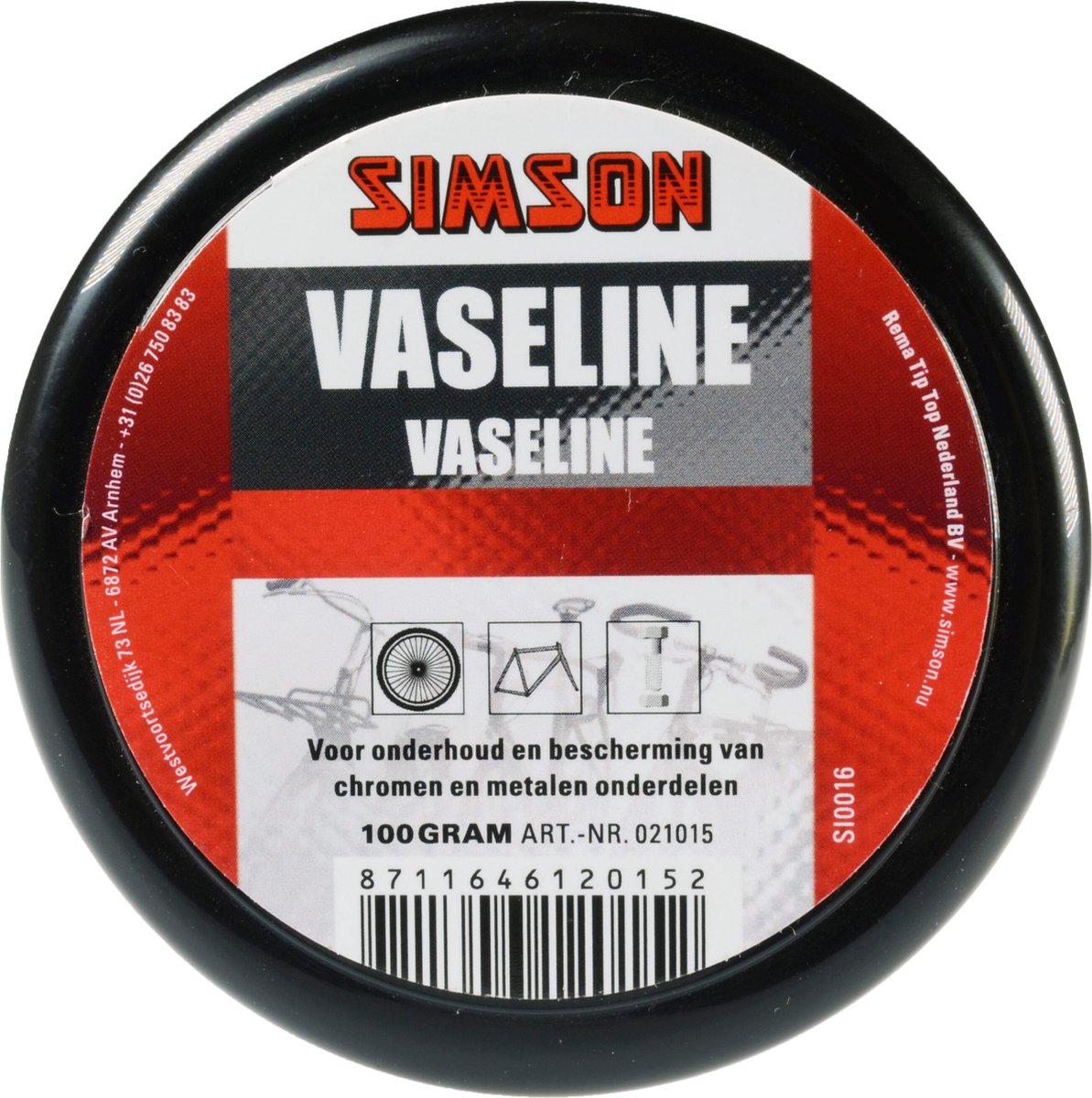 Simson vaseline 100 gram - Rood