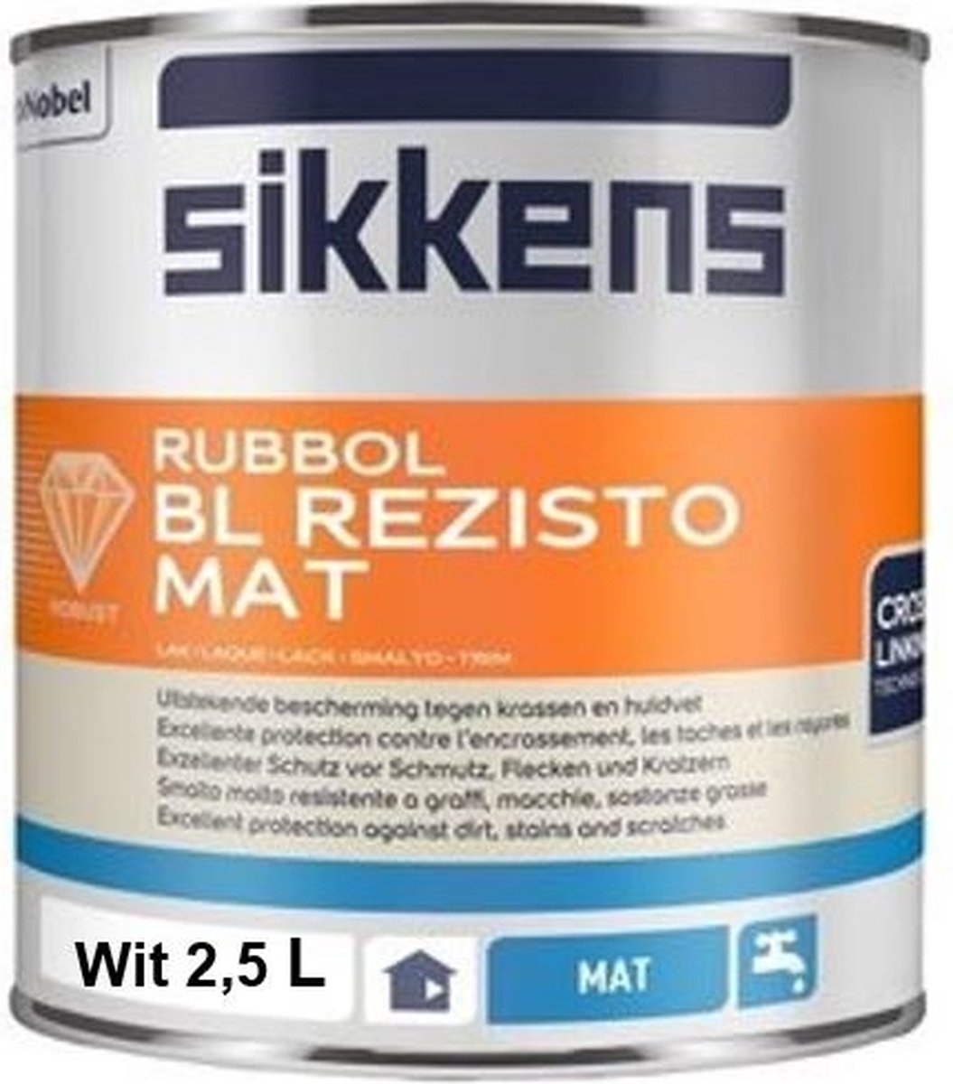 Sikkens Rubbol BL Rezisto Mat - Wit - 2,5 l