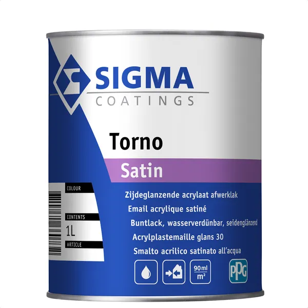 Sigma Torno Aqua Satin - Mengkleur - 1 l