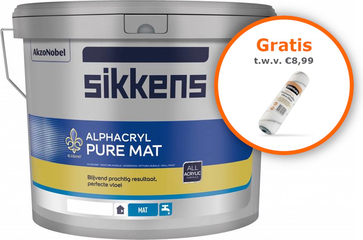 Sikkens Alphacryl Pure Mat SF - Mengkleur - 5 l