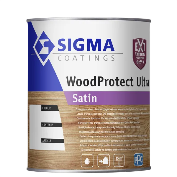 Sigma WoodProtect Ultra Satin - Mengkleur - 1 l