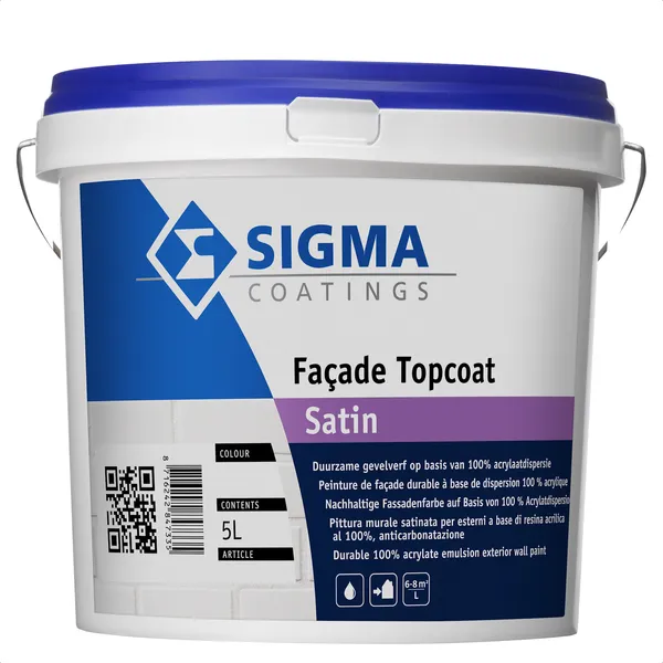 Sigma Facade Topcoat Satin - Mengkleur - 5 l