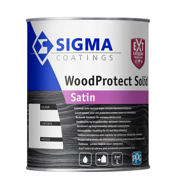 Sigma WoodProtect Solid Satin - Mengkleur - 1 l
