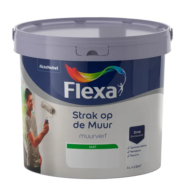 Flexa Strak op de muur Muurverf - Mengkleur - 5 l