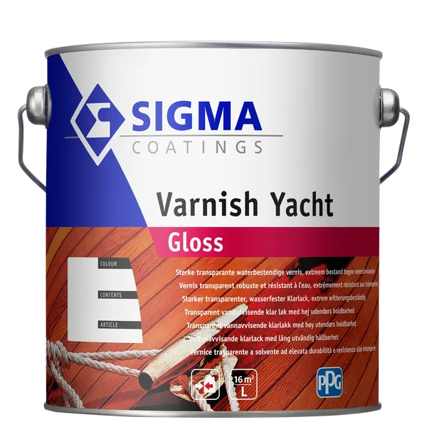 Sigma Varnish Yacht Gloss - Kleurloos - 2,5 l