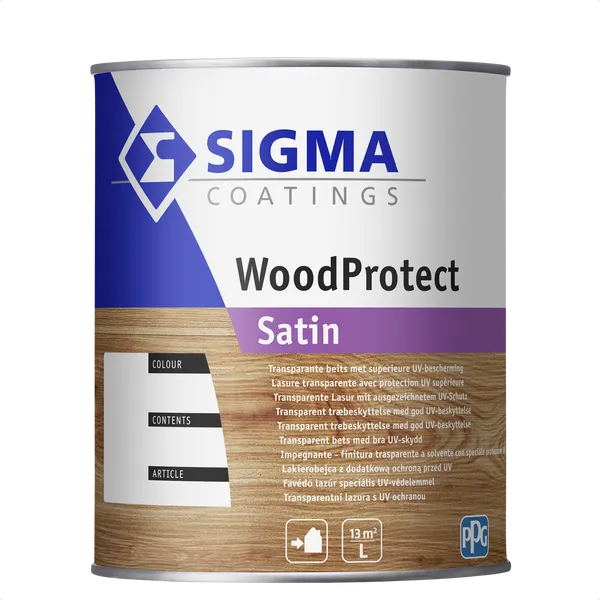 Sigma WoodProtect Satin - Mengkleur - 1 l