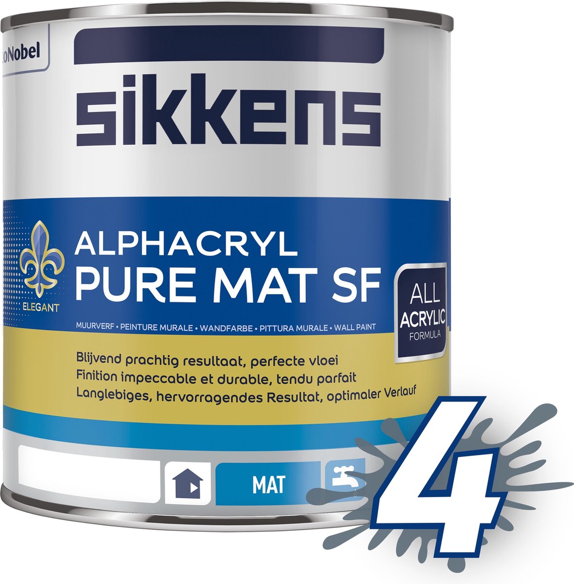 Sikkens Alphacryl Pure Mat SF - Mengkleur - 1 l