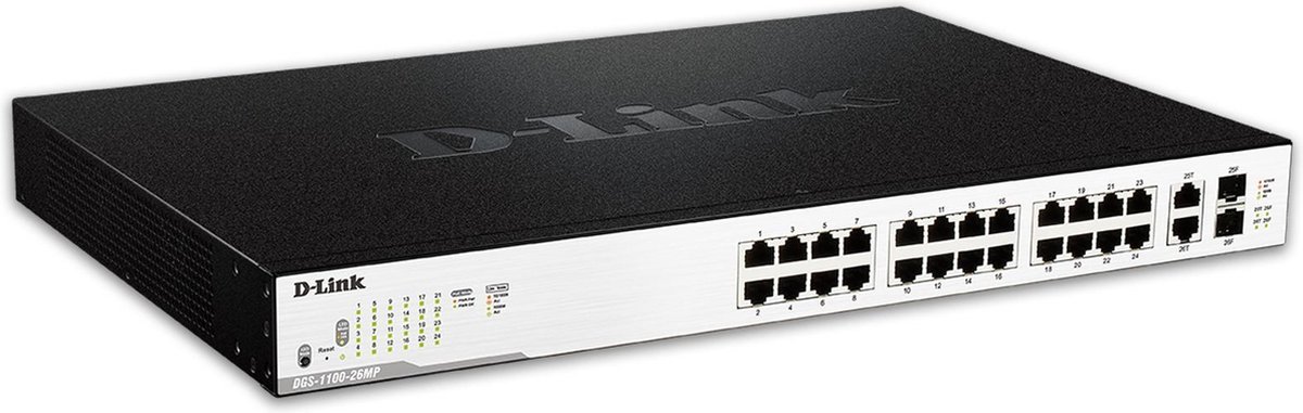 D-link DGS-1100-26MP netwerk-switch