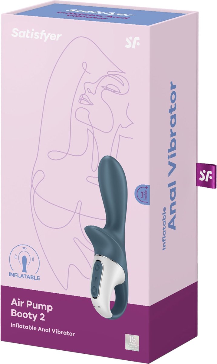 SATISFYER Air Pump Booty 2 - Dark Grey - Grijs
