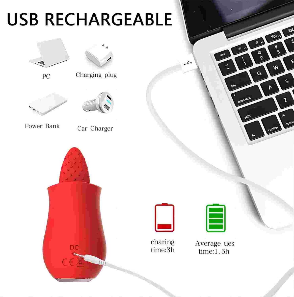 Tracy's Dog - Licky Tong Vibrator - Roze