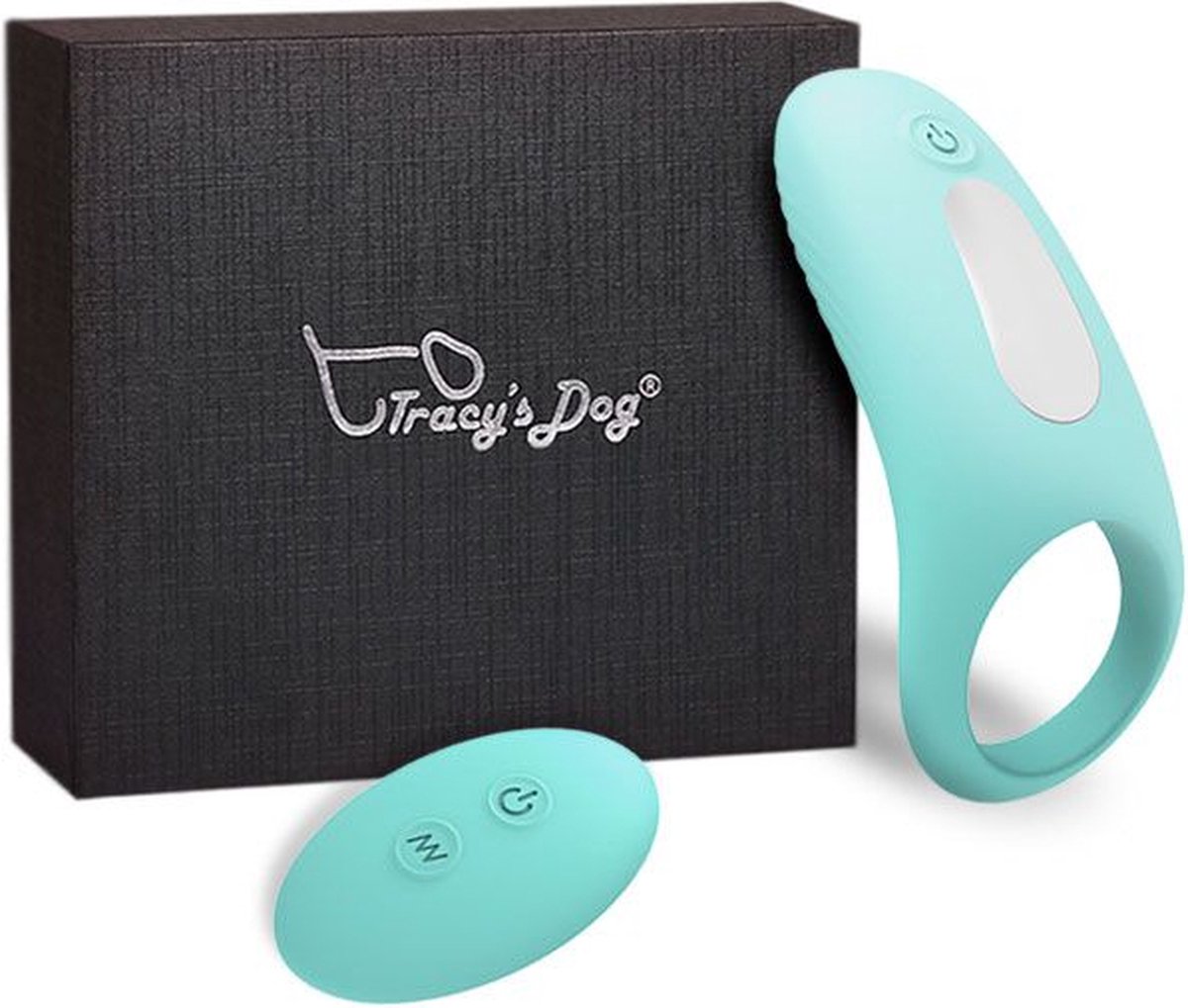 Tracy's Dog - Vibrerende Cock Ring Met Afstandsbediening - Mint - Groen