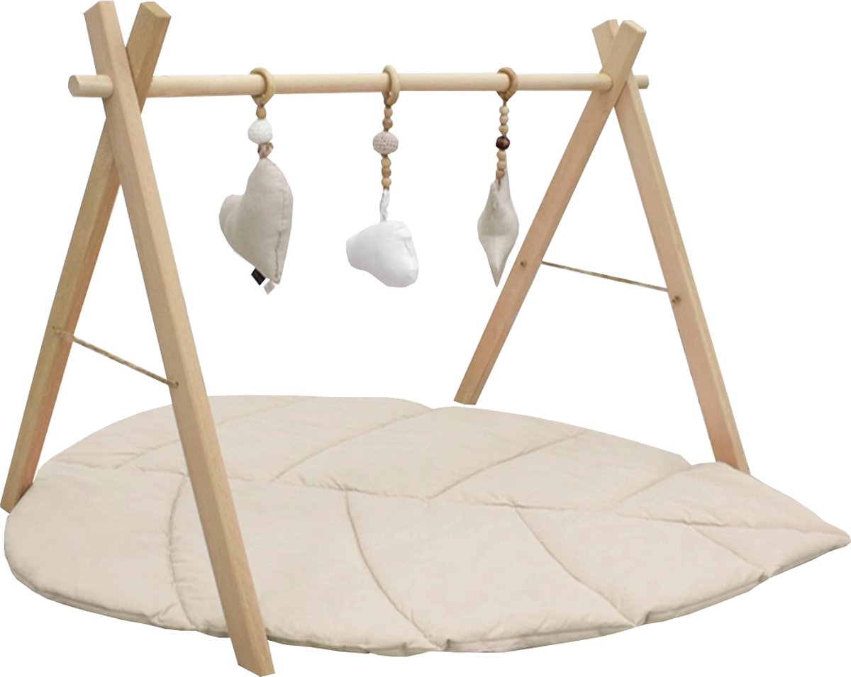 Babygym en Speelkleed MorDesign Leaf Wood Sand MorDesign