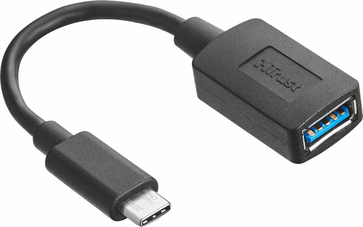 Trust USB-C-naar-USB-3.0-kabel - Zwart