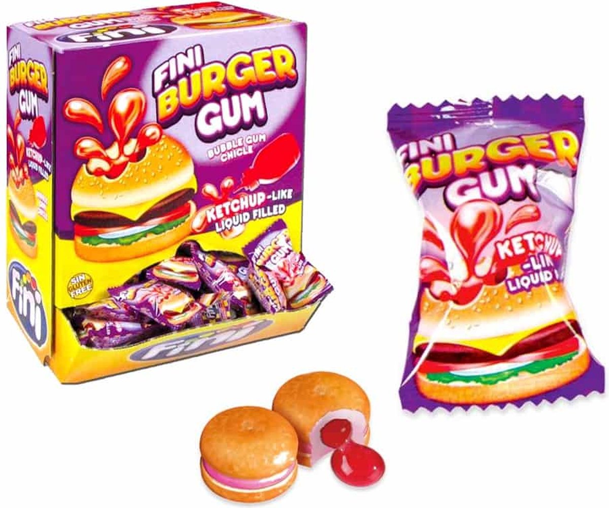 FINI - Burger Bubble Gum - 200 stuks