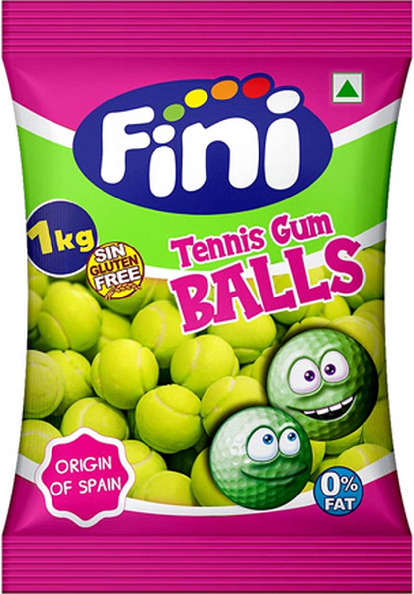 FINI - Tennis Balls Bubble Gum - 1kg