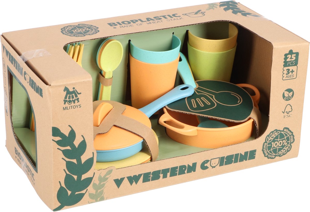 Top1Toys Pannenset Bioplastic 25 Delig