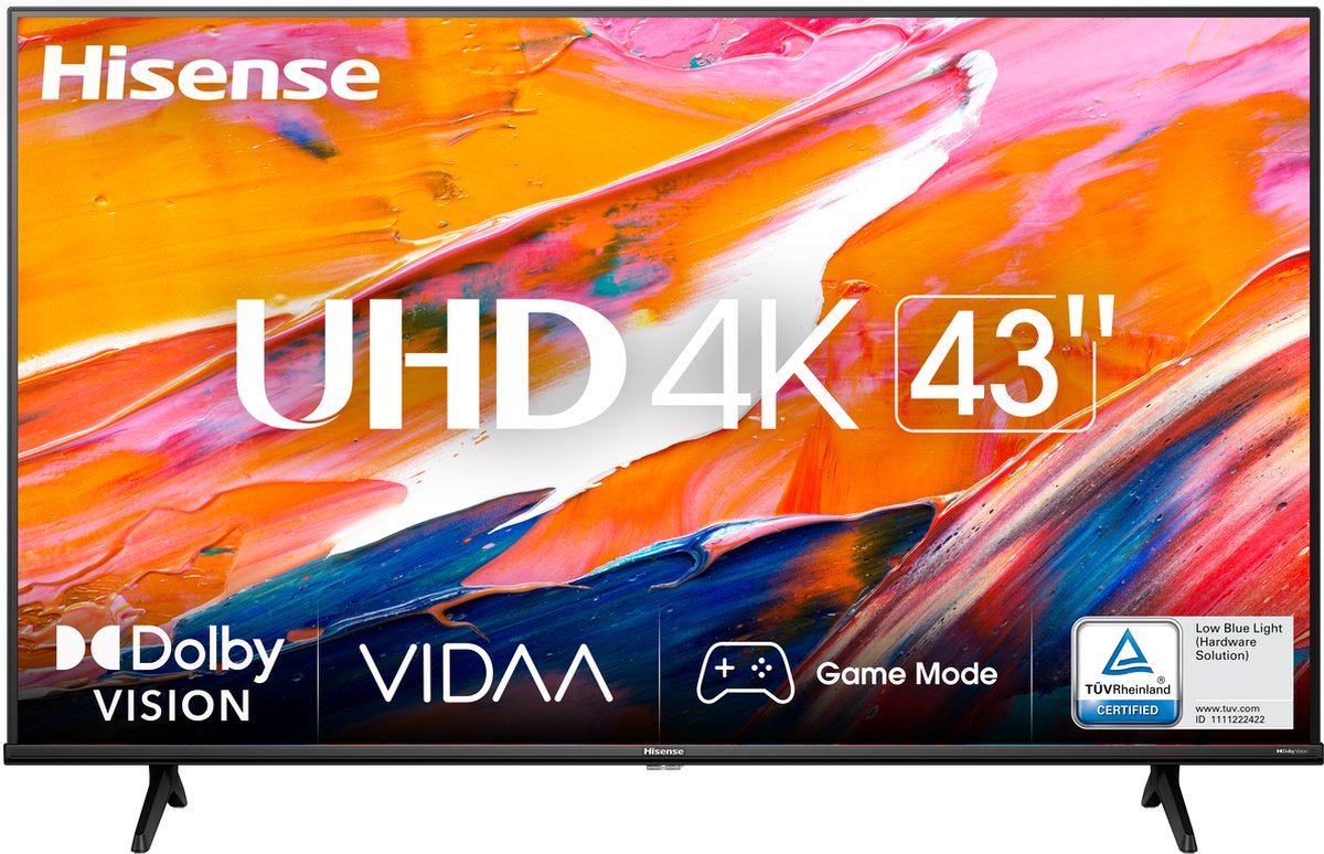 Hisense - TV LED 109,22 Cm (43") 43A6K UHD 4K, Smart TV, Inteligencia Artificial