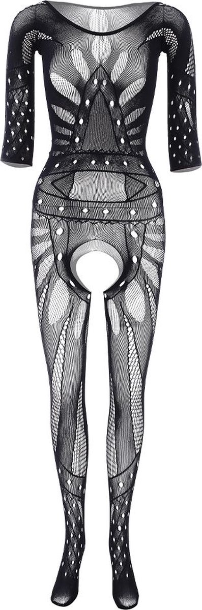 Christine le Duc Mesh Catsuit - Zwart