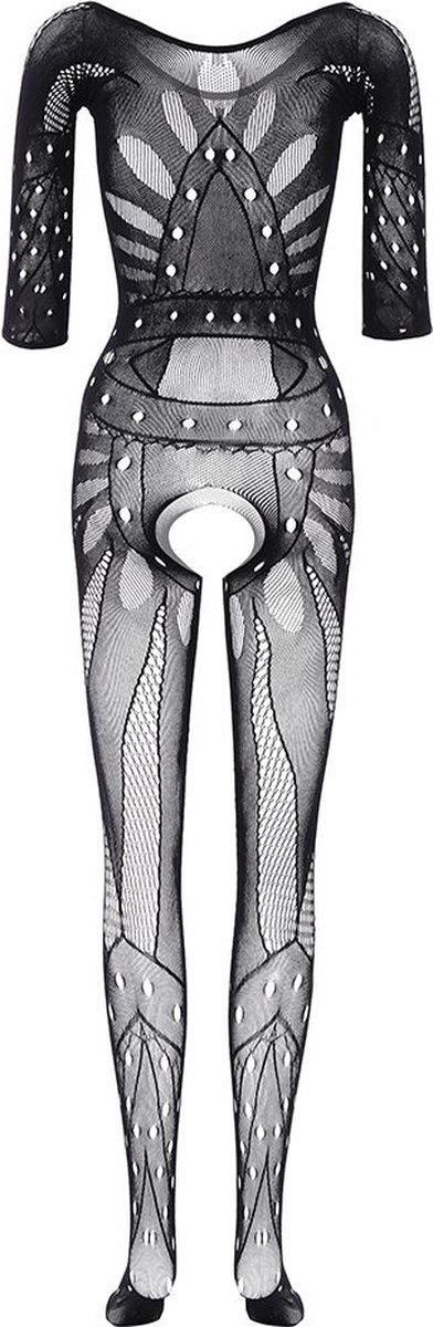 Christine le Duc Mesh Catsuit - Zwart
