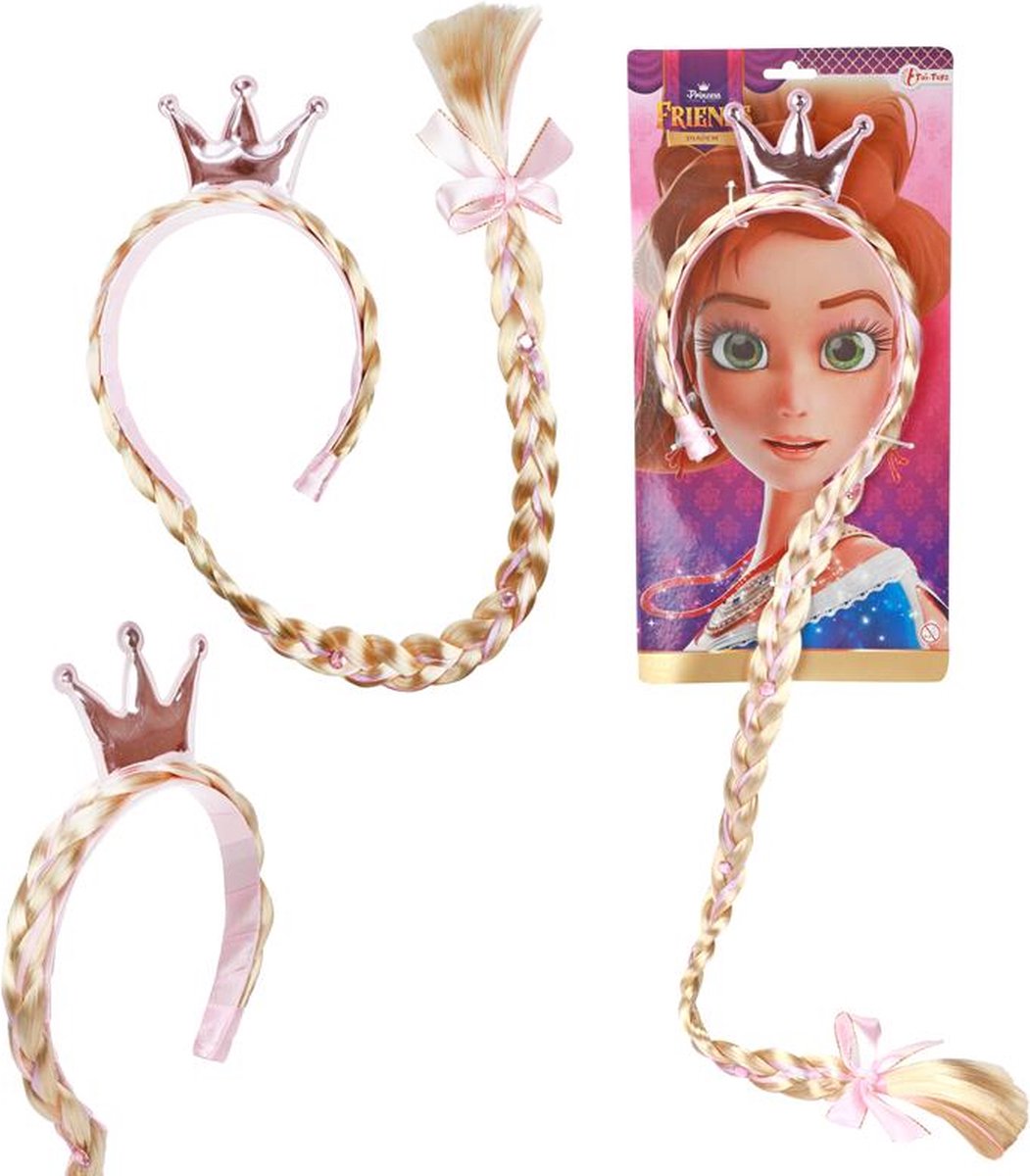 Top1Toys Diadeem met vlecht en kroon prinses