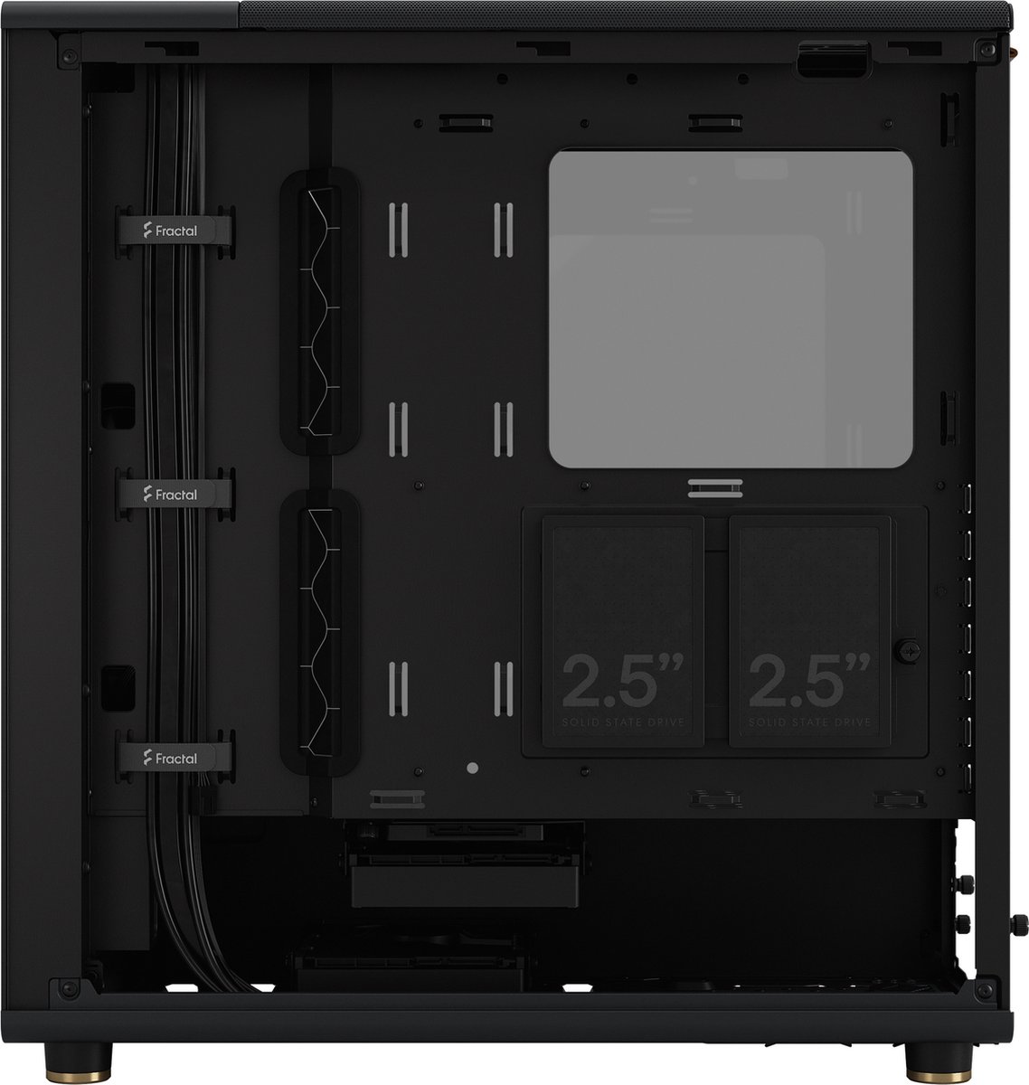 Fractal Design North - Tempered Glass - Zwart