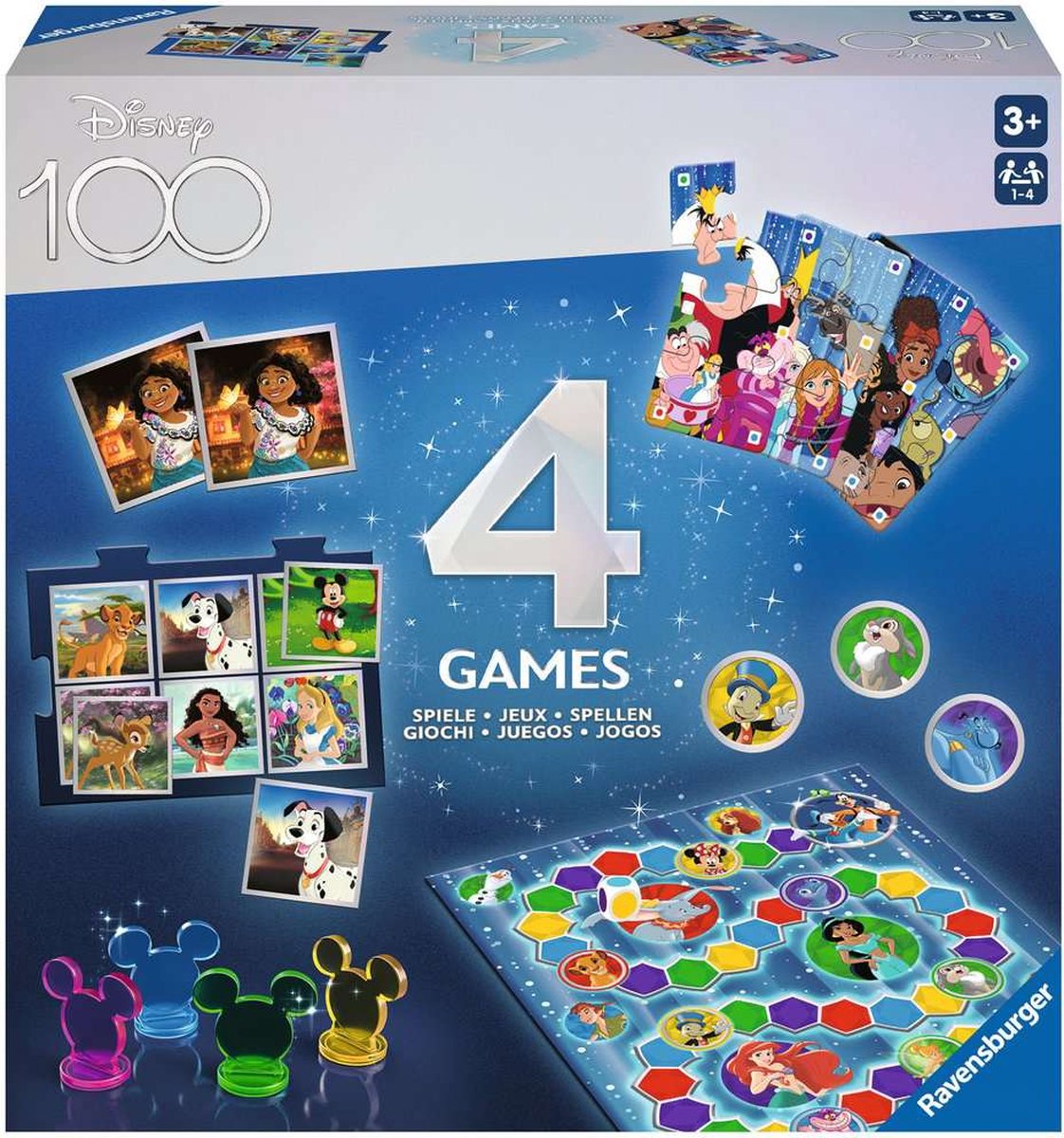 Top1Toys Ravensburger spel disney 100 4 in 1