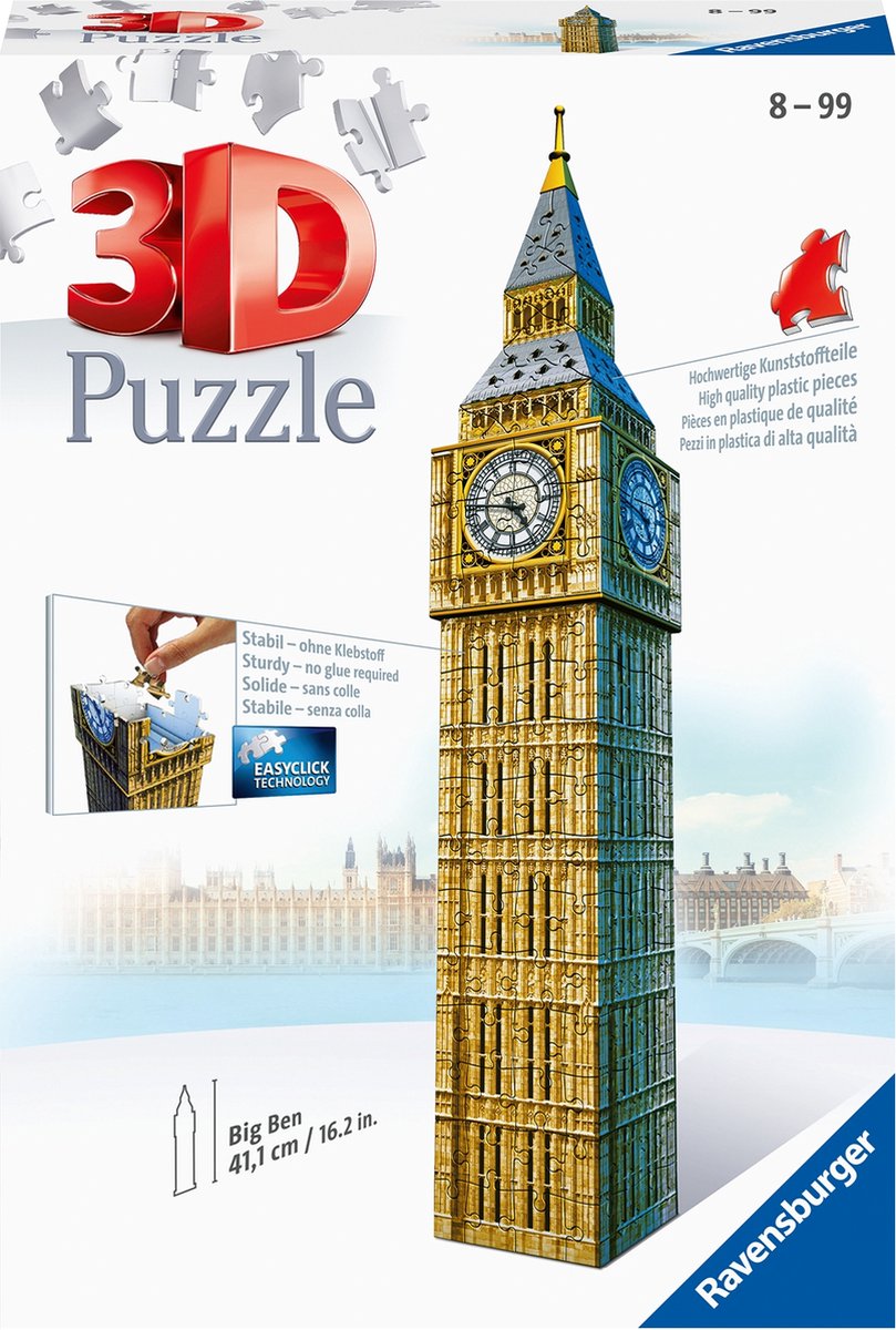 Top1Toys 3D Puzzel 3D Big Ben 216 Stuks