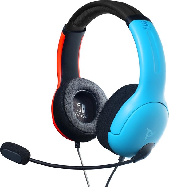 PDP LVL40 Bedrade Stereo Gaming Headset Nintendo Switch Blauw/ - Rood