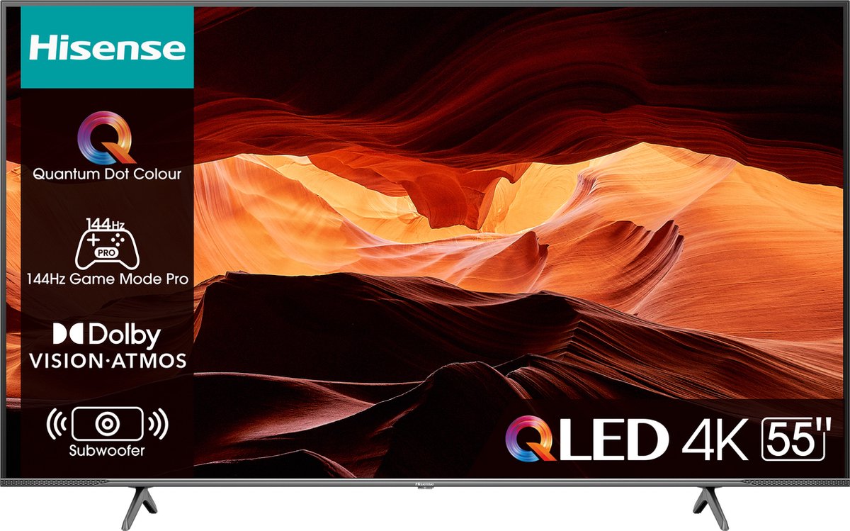 Hisense - TV QLED 139,7 Cm (55") 55E7KQ PRO UHD 4K, Smart TV, Inteligencia Artificial