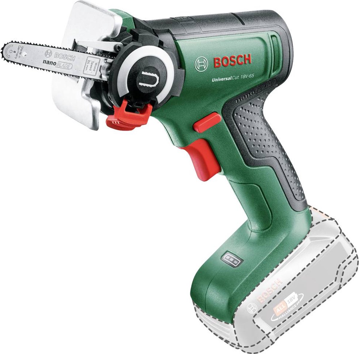 Bosch Batería de 18V a mano vio universalcut 18V-65 sin cargador de frijol de batería