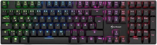 Sharkoon PureWriter RGB toetsenbord USB QWERTY Amerikaans Engels - Zwart