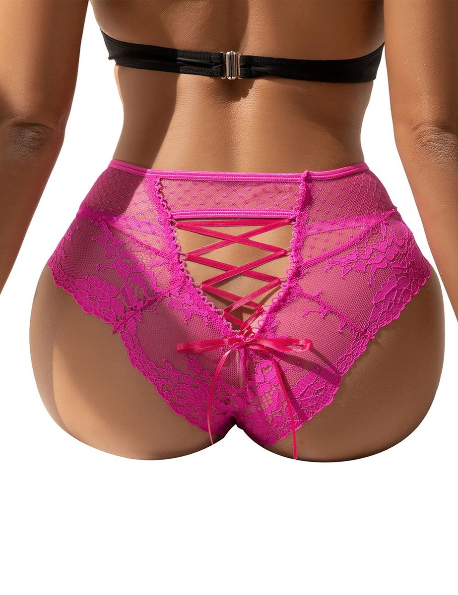 Christine le Duc Luxe Slipje met veters - pink - Roze