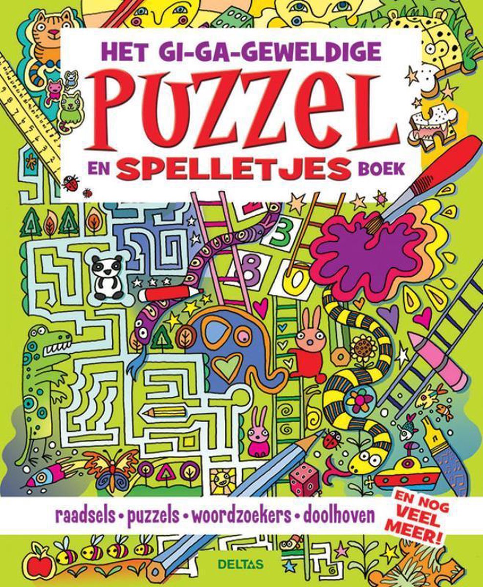 Het gi-ga-geweldige puzzel- en spelletjesboek - Groen