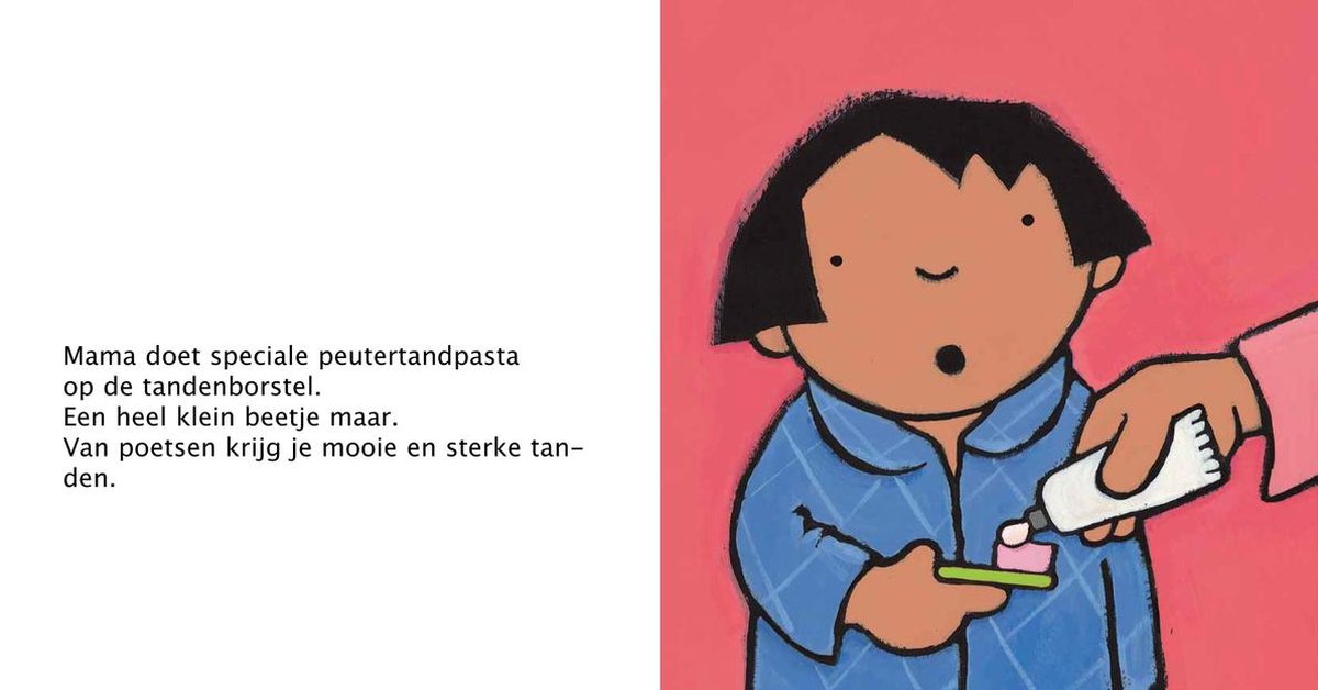 Anna poetst haar tanden