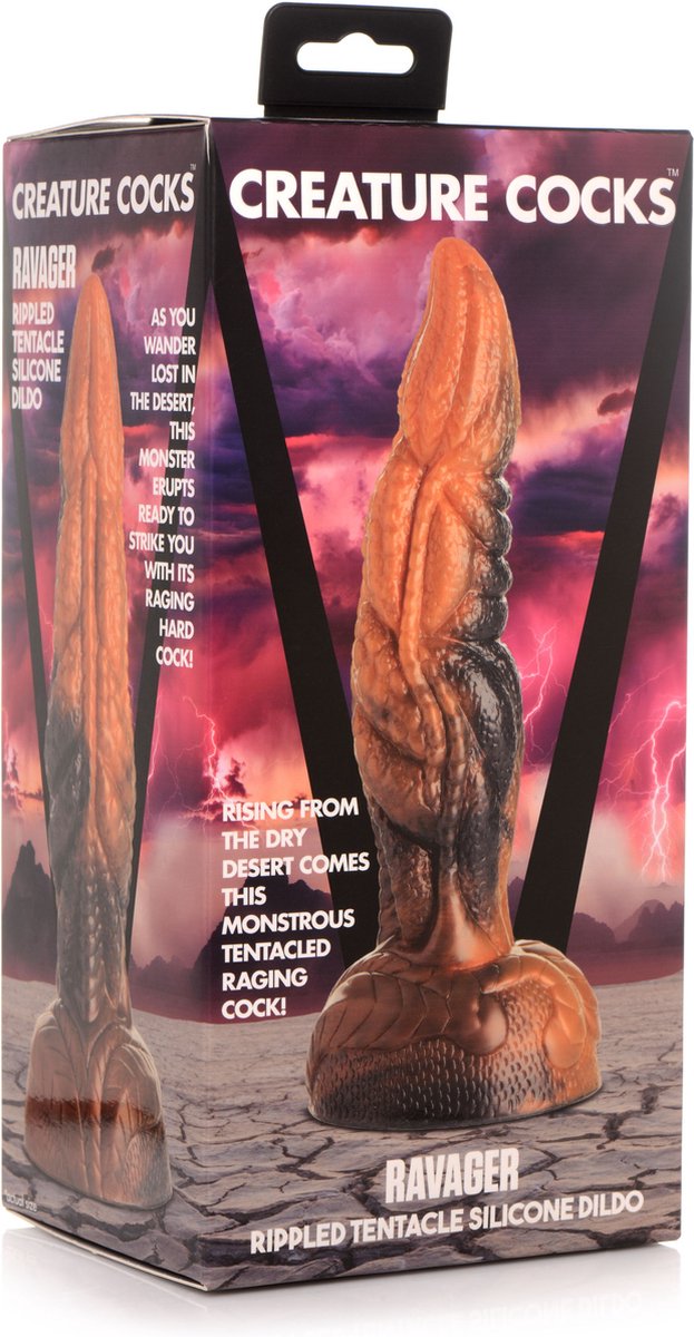 Ravager Geribbelde Tentakel Dildo - Bruin