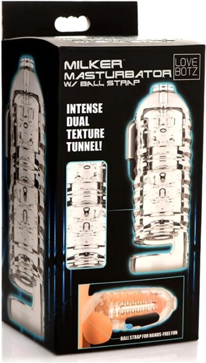 Lovebotz Milker TPE Masturbator met Ball Strap