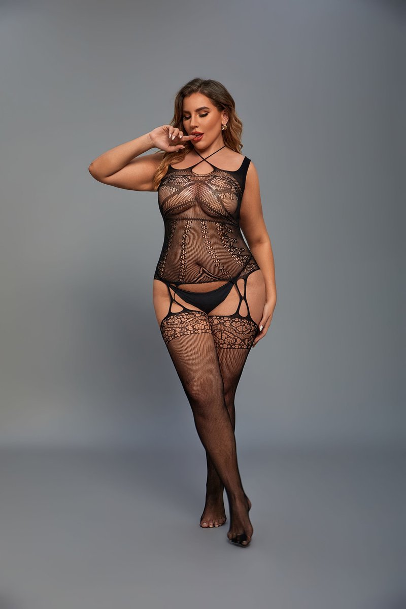 Christine le Duc Catsuit Curvy - Zwart