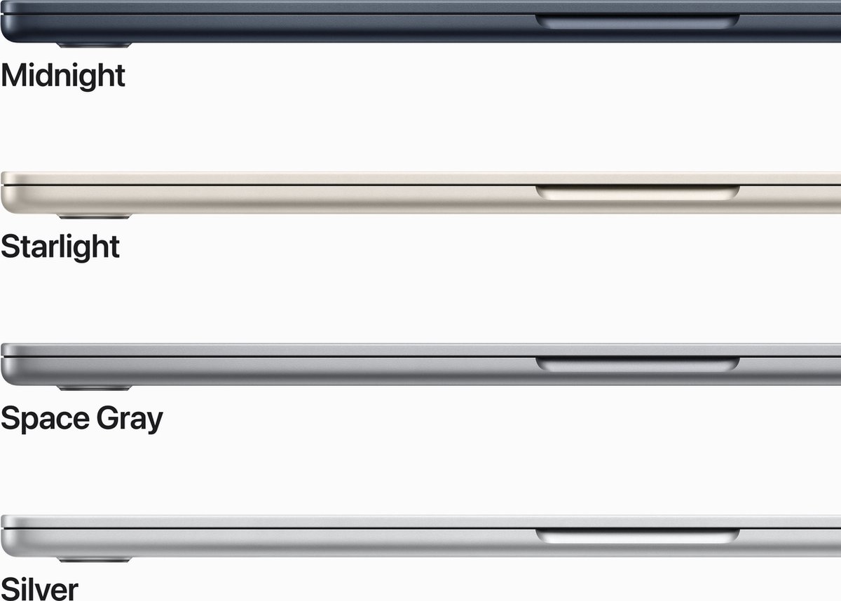 Apple MacBook Air (2023) 15.3" - M2 - 8 GB - 512 GB - Middernacht