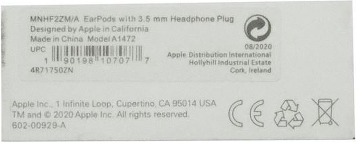 Apple EarPods met mini-jack connector