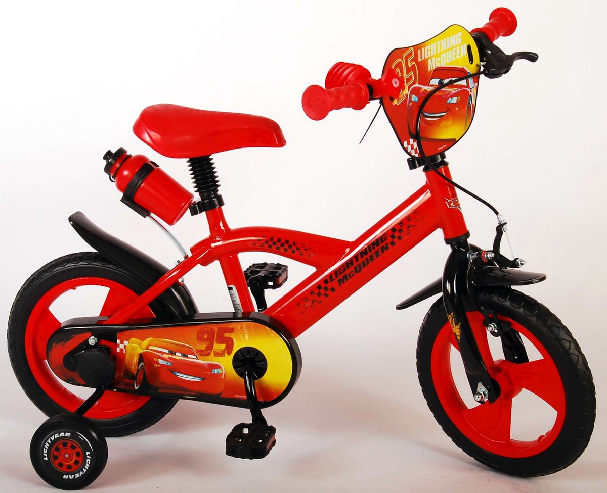 Disney Fiets Cars 12 Inch Met EVA Banden - Rood
