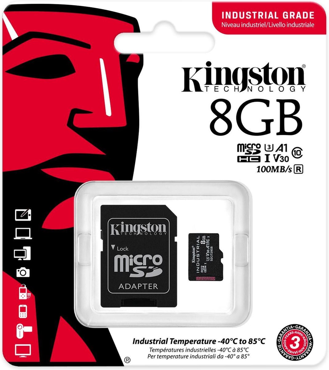 Kingston Technology Industrial 8 GB - Class 10