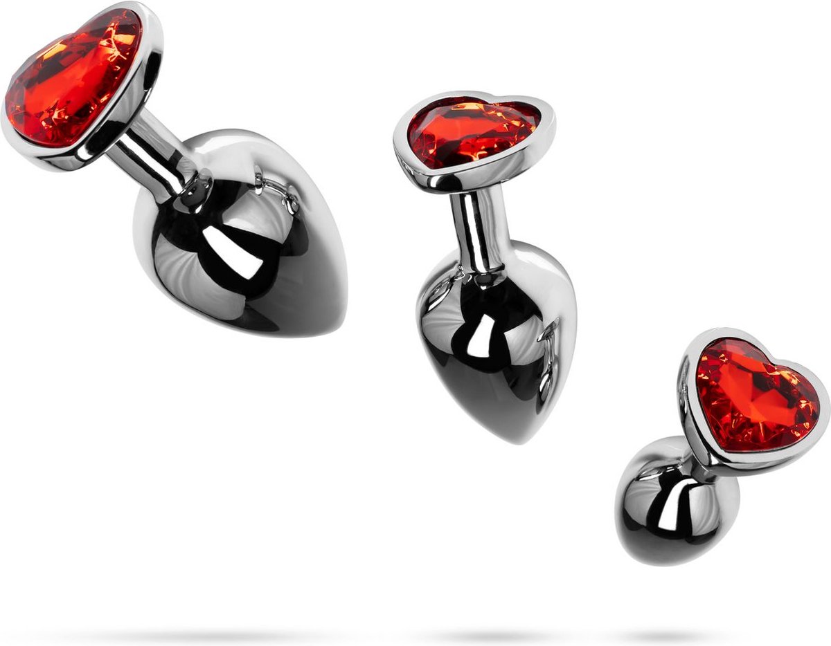 EasyToys Kristal Buttplug Set - Zilver - Silver