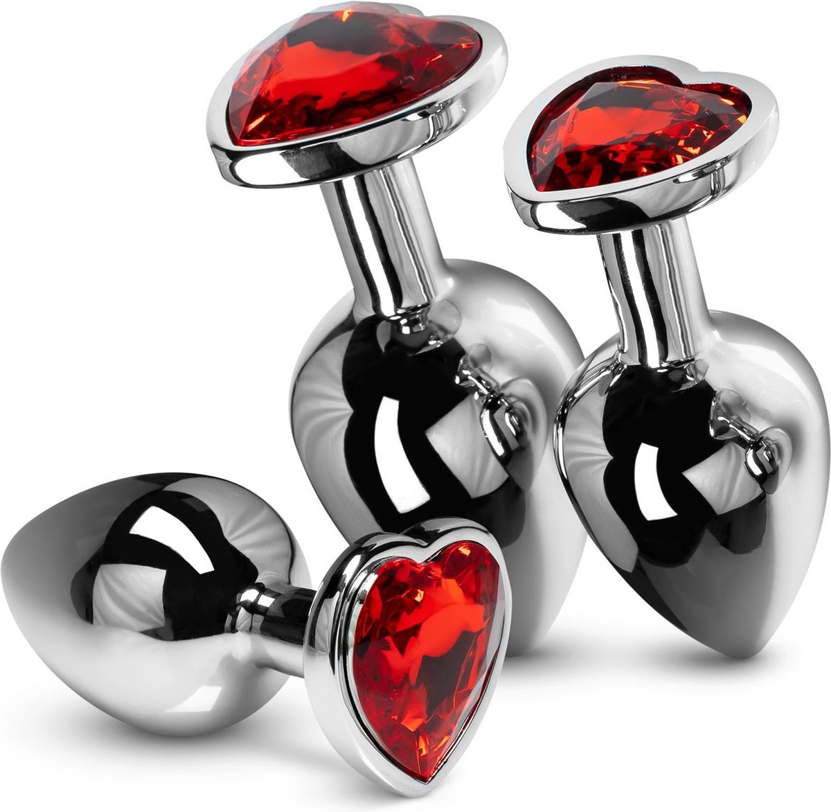 EasyToys Kristal Buttplug Set - Zilver - Silver